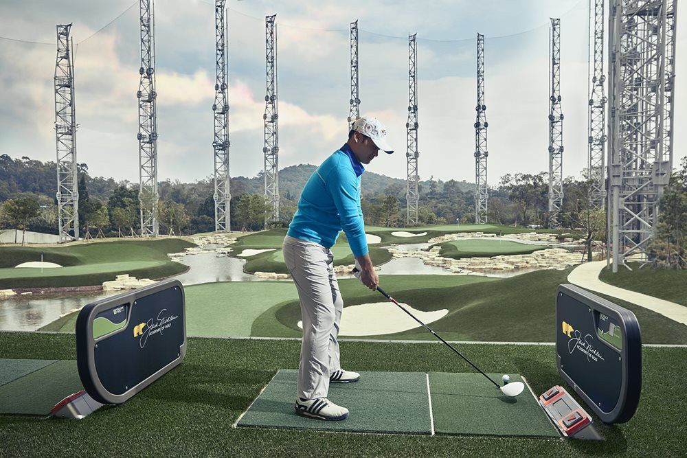 Austin Golfer on synthetic grass tee box