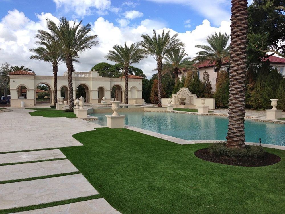 Austin artificial grass landscaping for resorts and event spaces