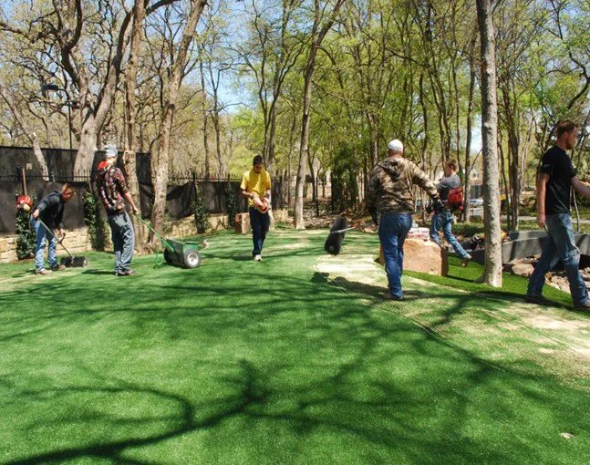 Austin artificial grass installation - base layer